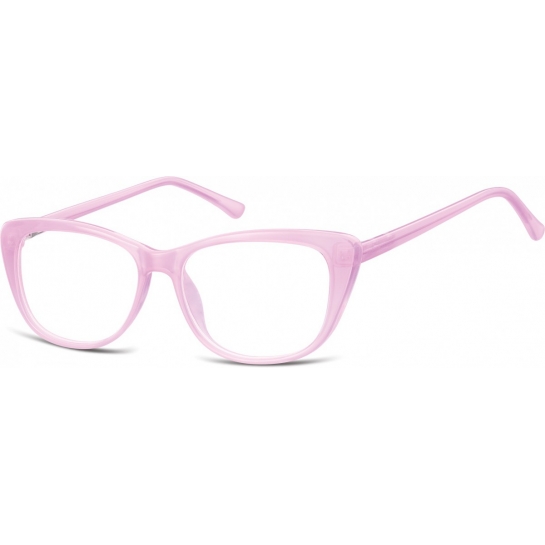 Okulary oprawki korekcyjne Kocie Oczy zerówki Sunoptic CP129C jasno fioletowe